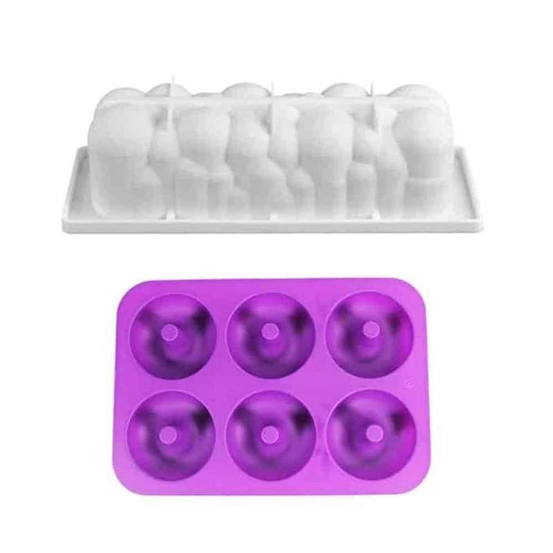 Full-Sized Doughnut &amp; 3D Cloud Silicone Baking Mould Combo