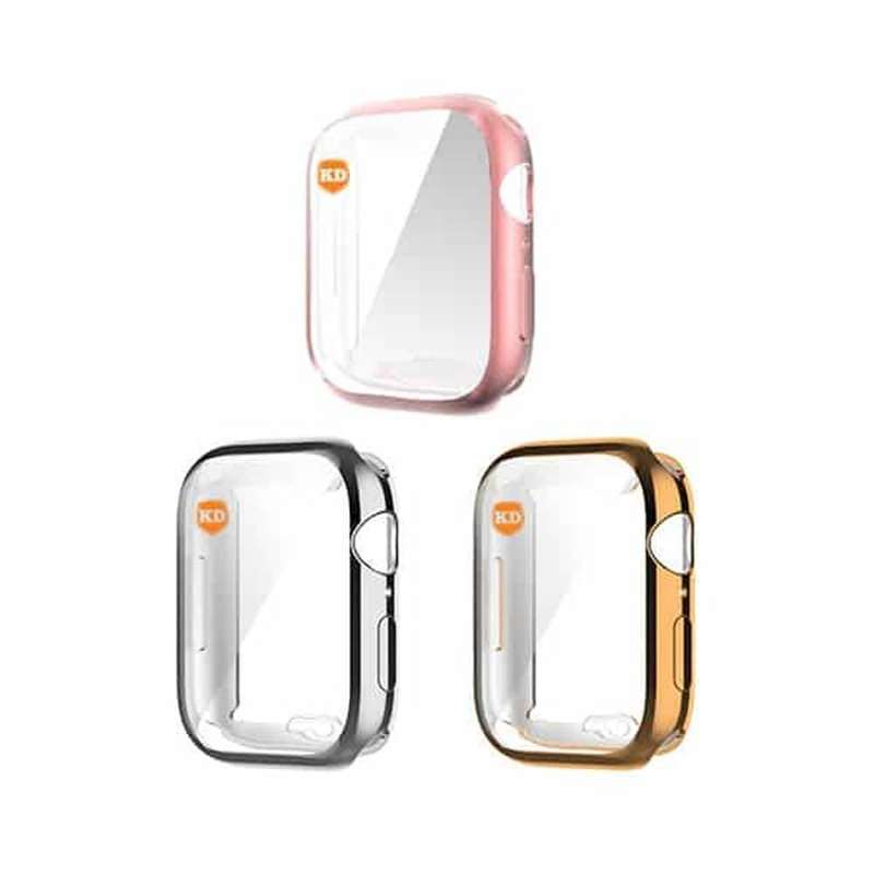 41mm Frame Case for Apple Watch 7- Pink + Rose Gold + Silver Combo