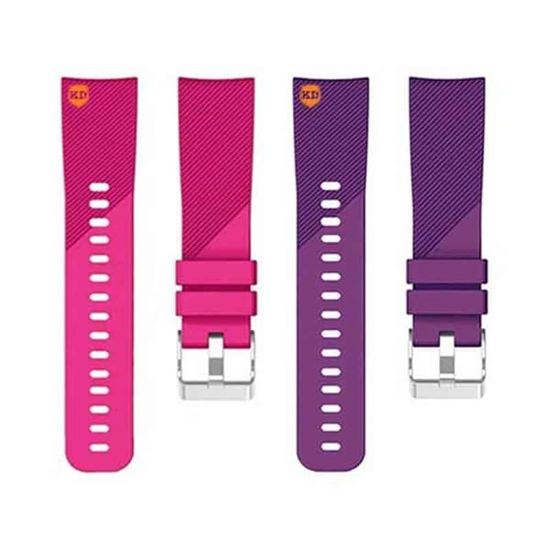20mm Silicone Strap for Garmin Vivomove 3- Pink + Purple Combo