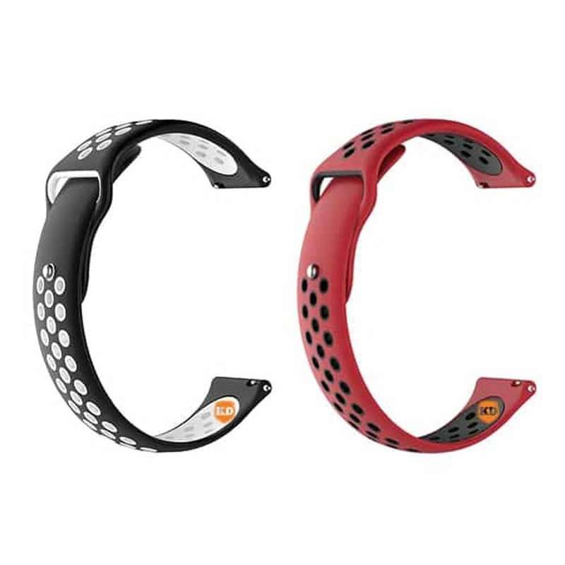 20mm Perforated Silicone Strap for Samsung Gear Sport- x2 Combo