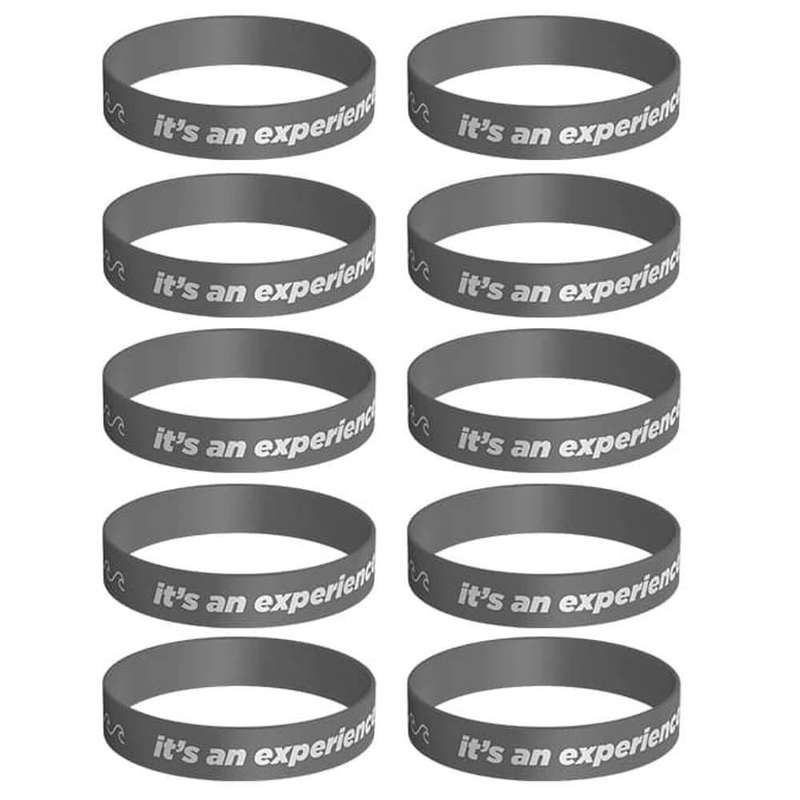 Silicone Band (it is a experience), 18cm Color:Grey with white print x10 Combo