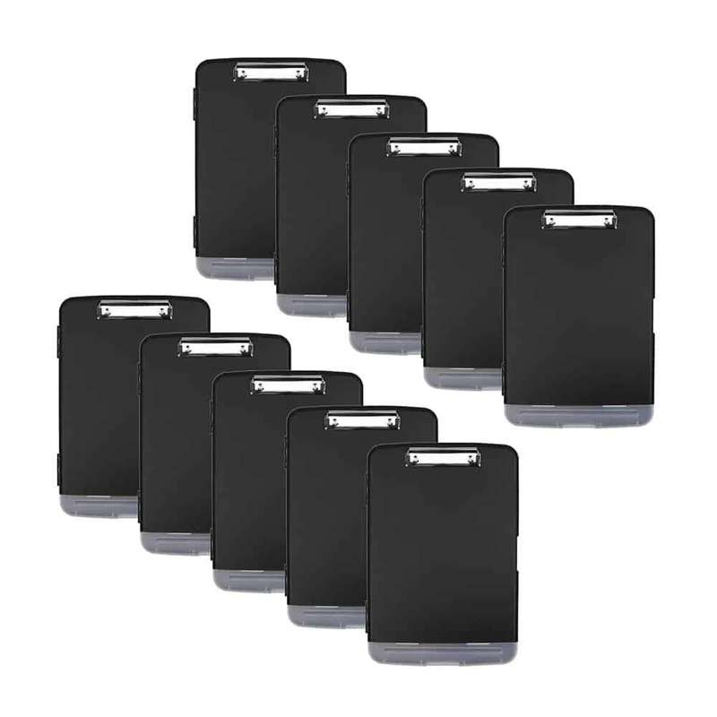 A4 Document Binder Clipboard- Pen Holder &amp; Storage Compartment X 10 Combo