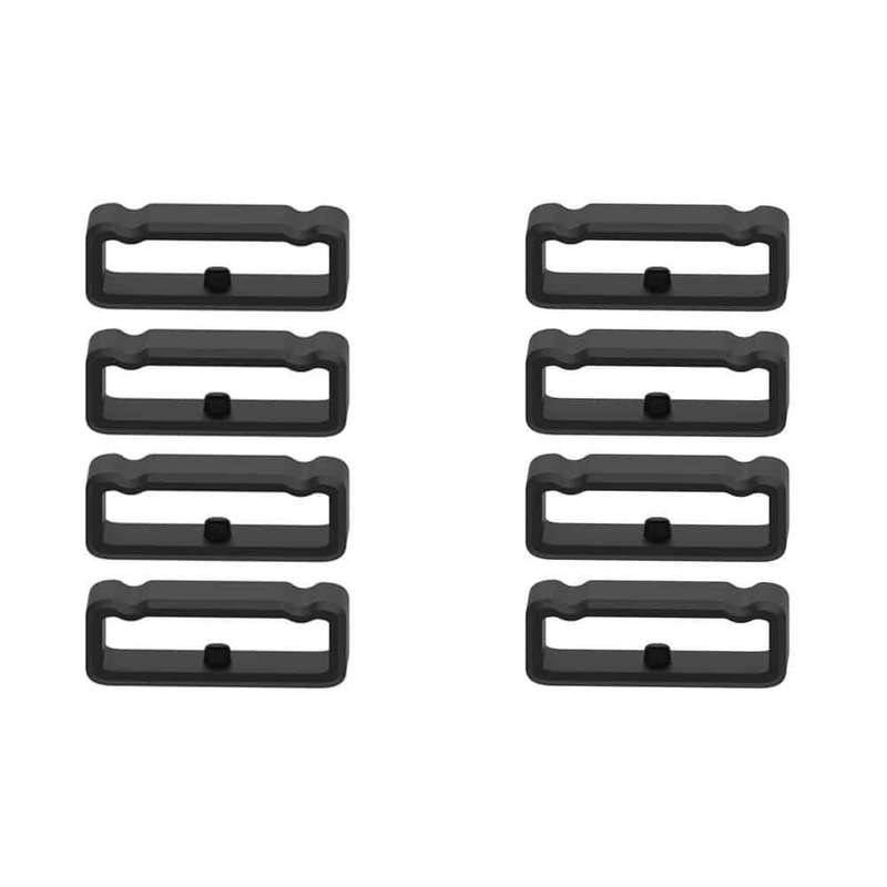 26mm Universal Watch Silicone Strap Loop Keepers (x8)- Black