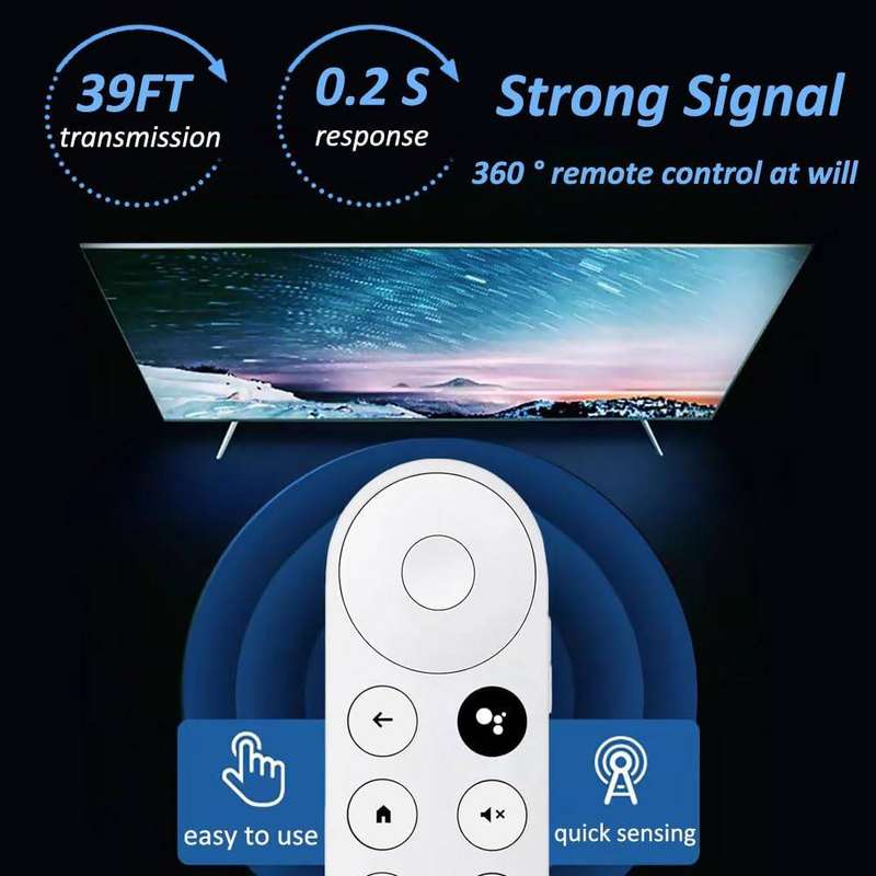 Remote Control for Chromecast with Google TV 4K HDR Snow