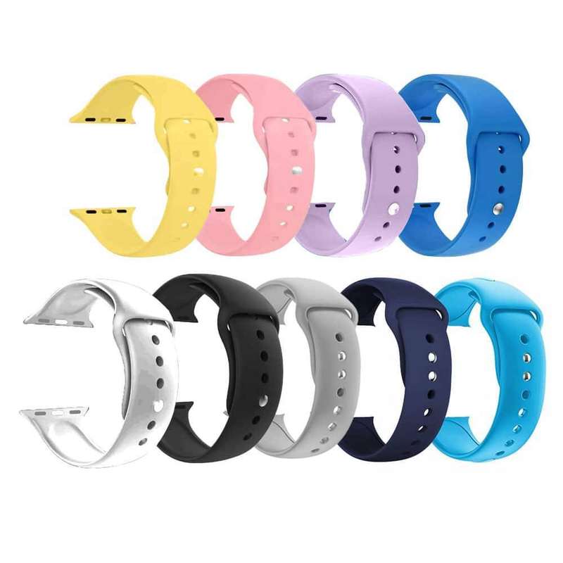Silicone Strap for 42/44/45/49mm Apple Watch (M/L)-Blue