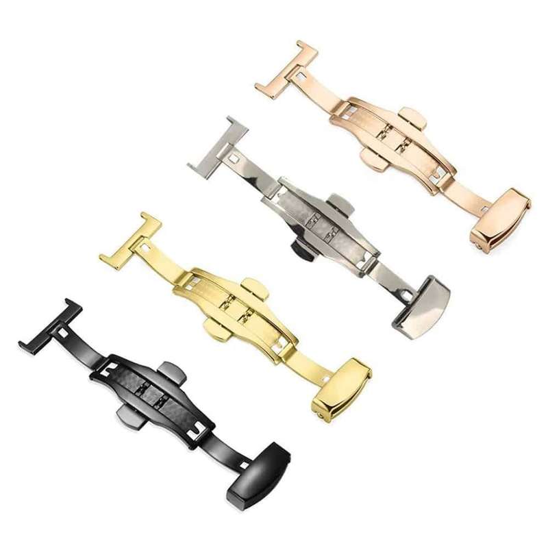 20mm stainless-steel deployment clasp for watch strap - Gold