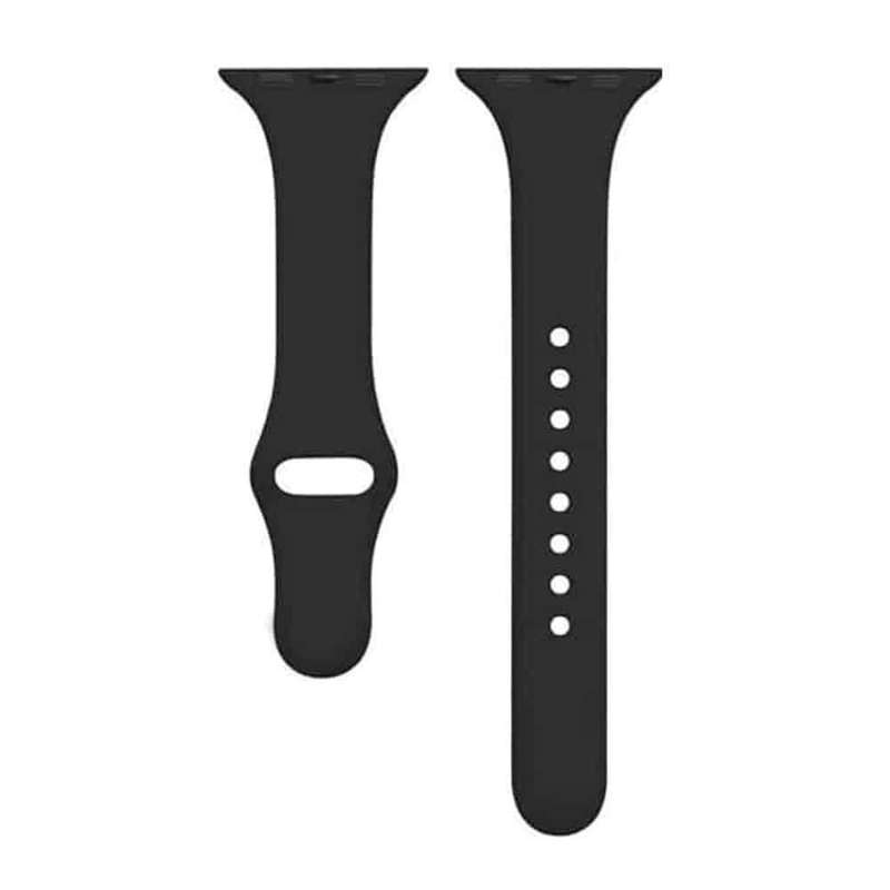 Slim Style Silicone Strap for 38/40/41mm Apple Watch- Black
