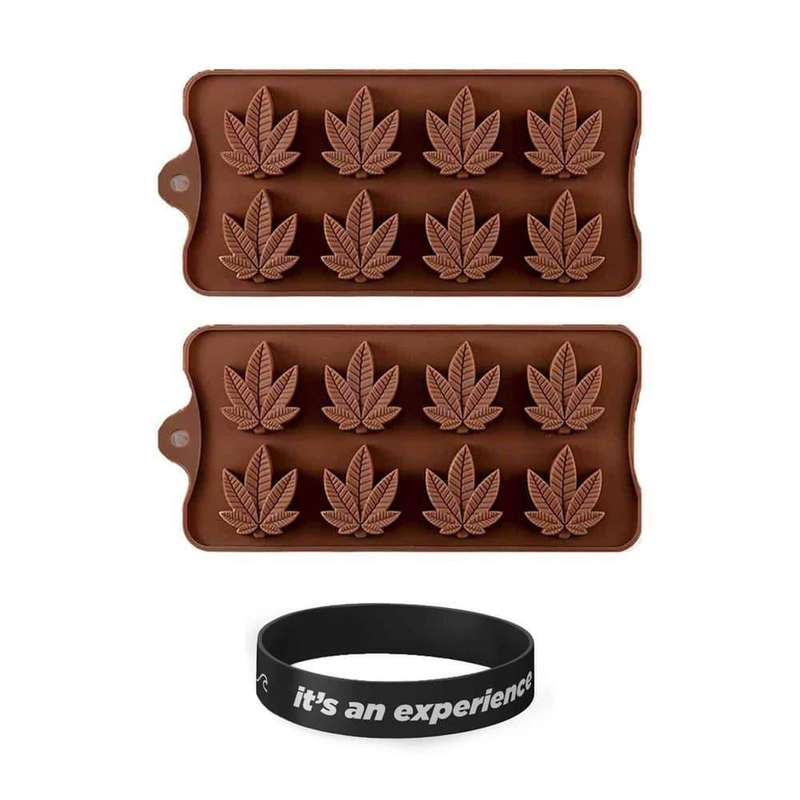 Weed Leaf Candy Chocolate Non-Stick Silicone Mould x2