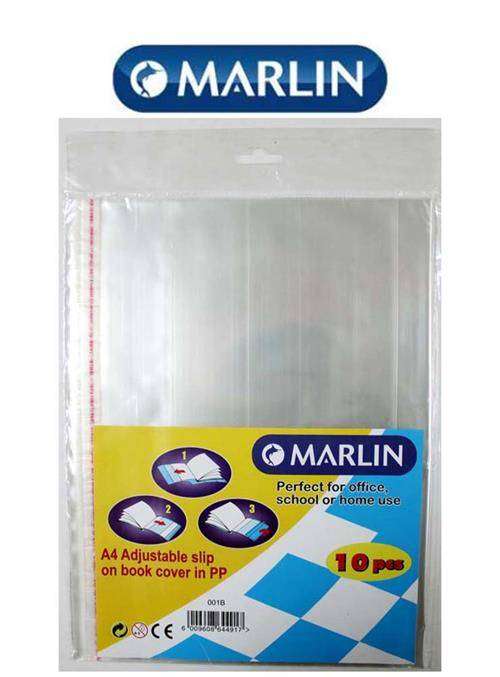 MARLIN A4 SLIPON PLASTIC BOOK COVER 10S