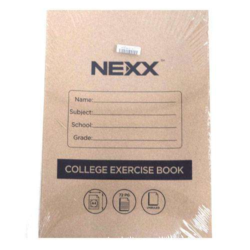 NEXX A4 COLLEGE E/BOOK 72PG UNRULED 5PK