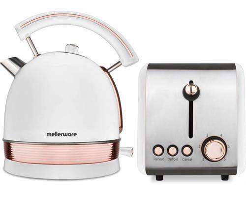 Mellerware Stainless Steel White with Rose Gold Trimming 2