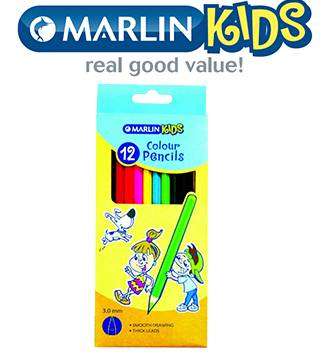 MARLIN KIDS COLOUR PENCILS 12 LONG