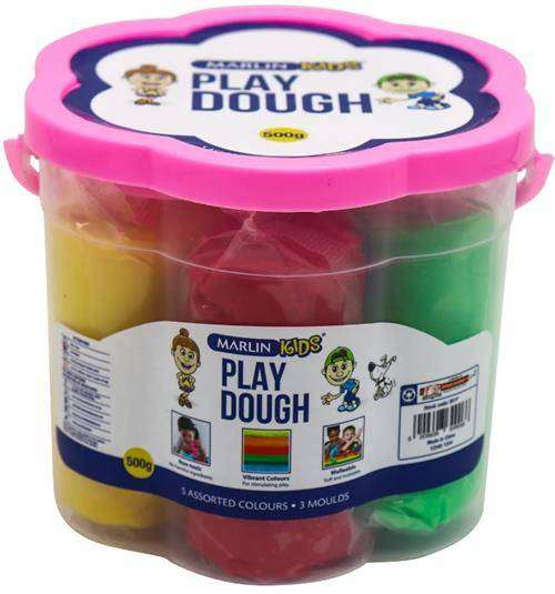 MARLIN KIDS PLAY DOUGH 500G BUCKET 5 COL
