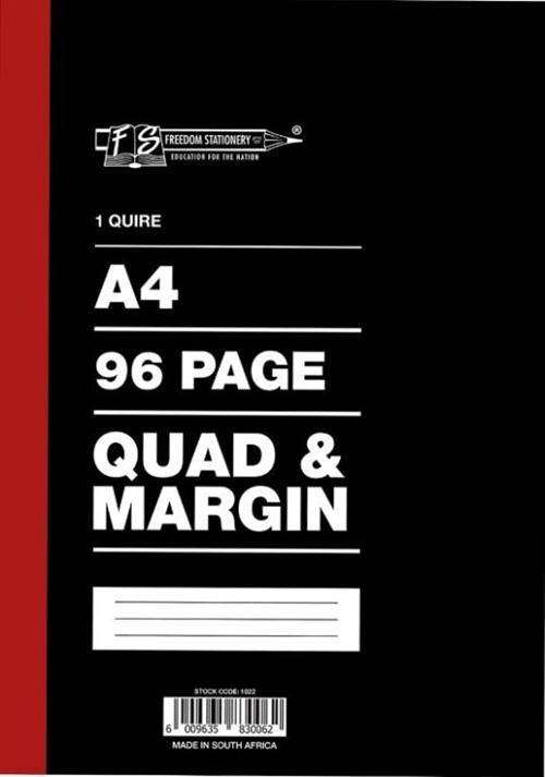 FREEDOM A4 1 QUIRE C/BOOK 96 PAGE 5PK