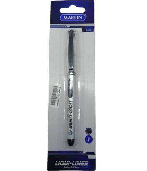 Marlin Liqui Liner Roller Ball Pen Black Single ? Medium