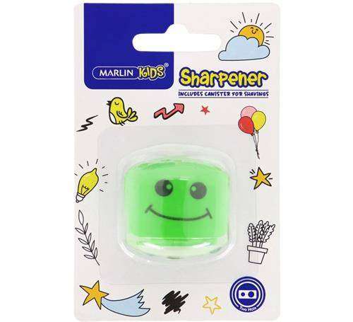 Marlin Kids 2 Hole Sharpener With Container Green
