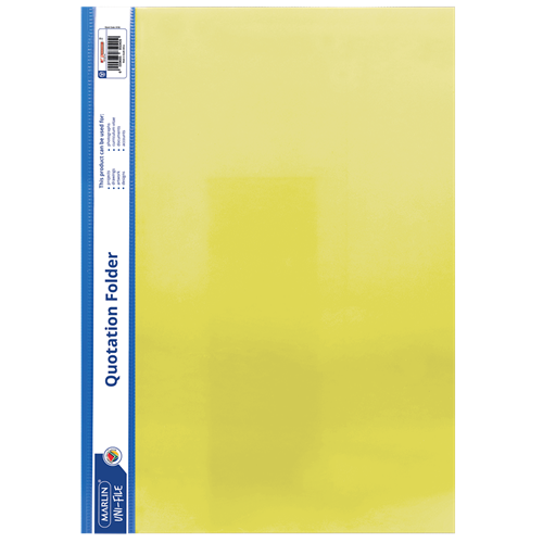 MARLIN A4 QUOTATION FOLDER YELLOW X 1