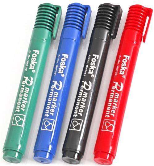 FOSKA PERMANENT MARKERS 4 PACK WALLET