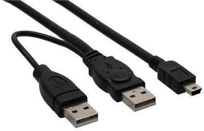 Digitech Dual USB &amp; Mini USB Charger Black
