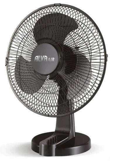 Alva Air 30cm Plastic Desk Fan Black Retail Box 1 year