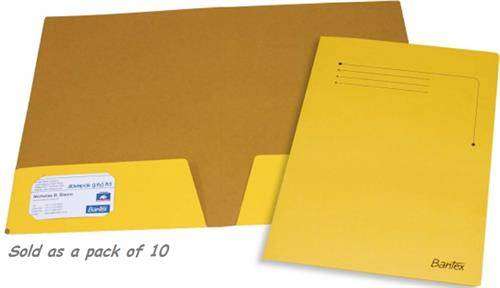 Bantex A4 Flap Document Folder Yellow