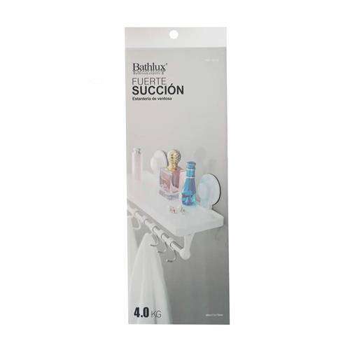 Bathlux Shelf With Hanging Rack With Suction Cup Retail Box