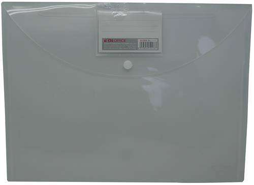 DLOffice A4 Carry Folder with Press Stud on Flap Clear