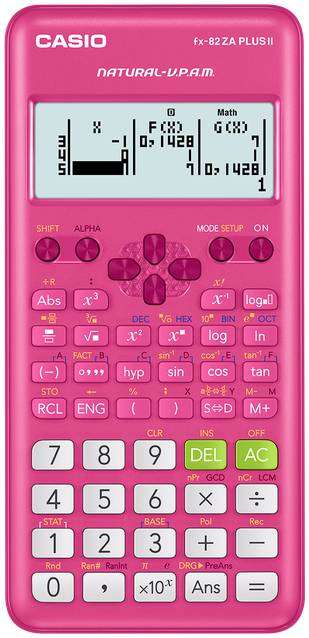 Casio FX-82ZA Plus II Scientific Calculator Pink