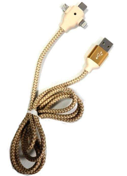 Geeko 3 in 1 Multiport USB Data and Charge Cable