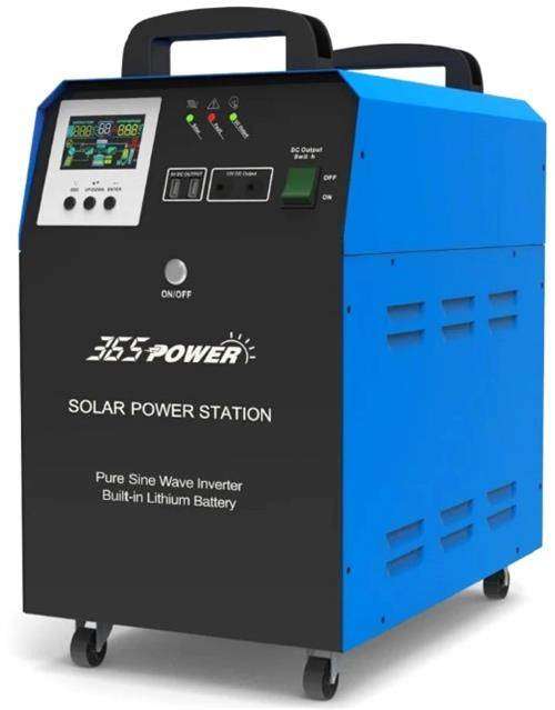 Solarix 365 Power 1kVA Pure Sine Wave UPS Inverter and Lithium LiFePo4 Battery Combination