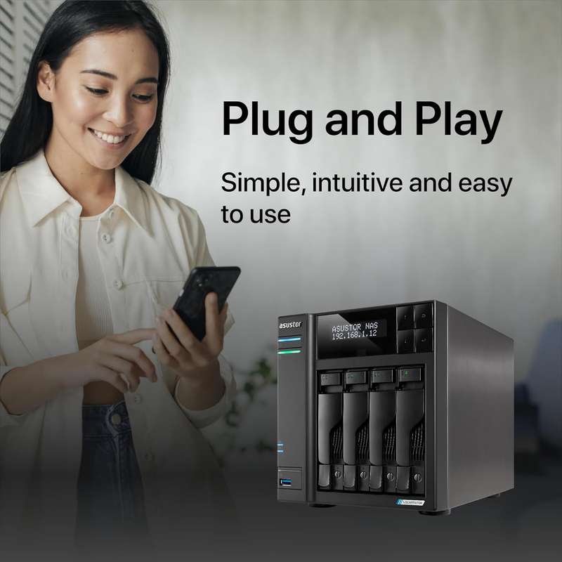 Asustor Lockerstor 4 Gen2 4 Bay NAS No Hard Drive