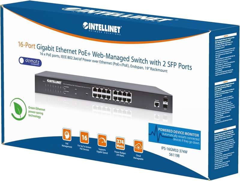 Intellinet 16-Port Gigabit Ethernet PoE+