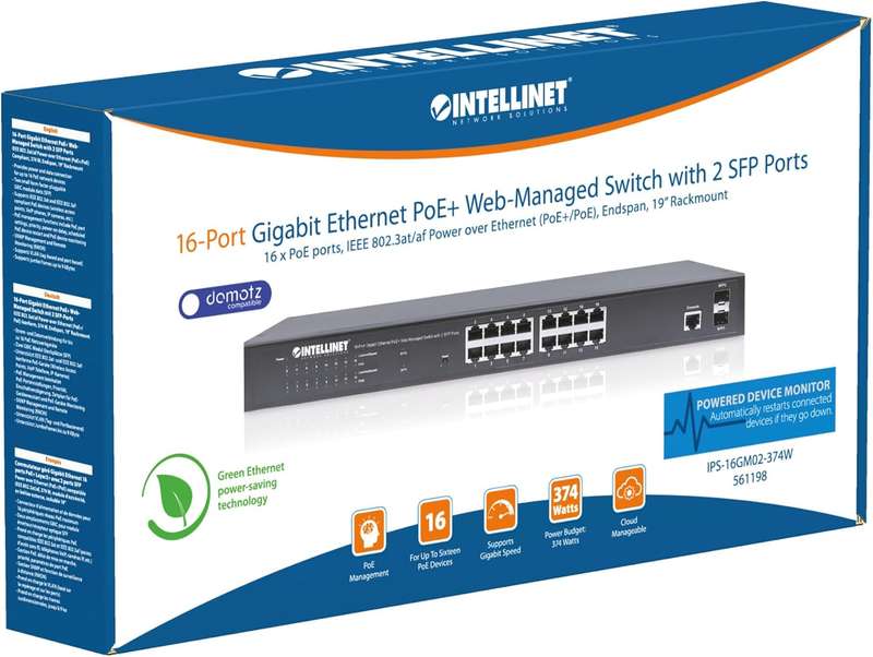 Intellinet 16-Port Gigabit Ethernet PoE+