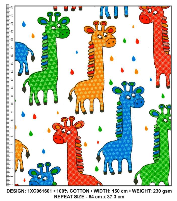 Da Gama 100% Cotton Fabrics Fun Safari 1XC061601