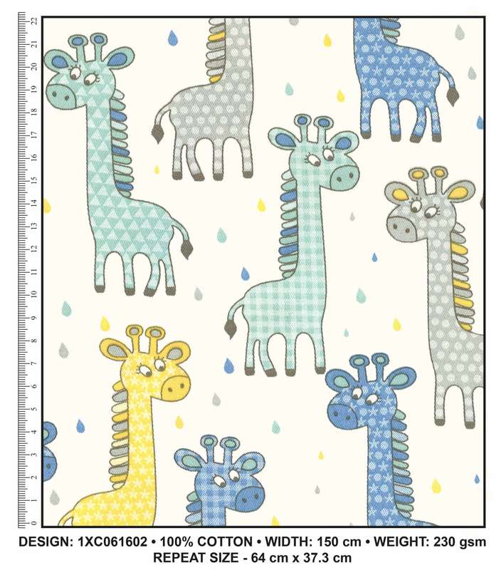 Da Gama 100% Cotton Fabrics Fun Safari 1XC061602