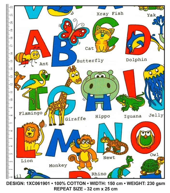 Da Gama 100% Cotton Fabrics Fun Safari 1XC061901
