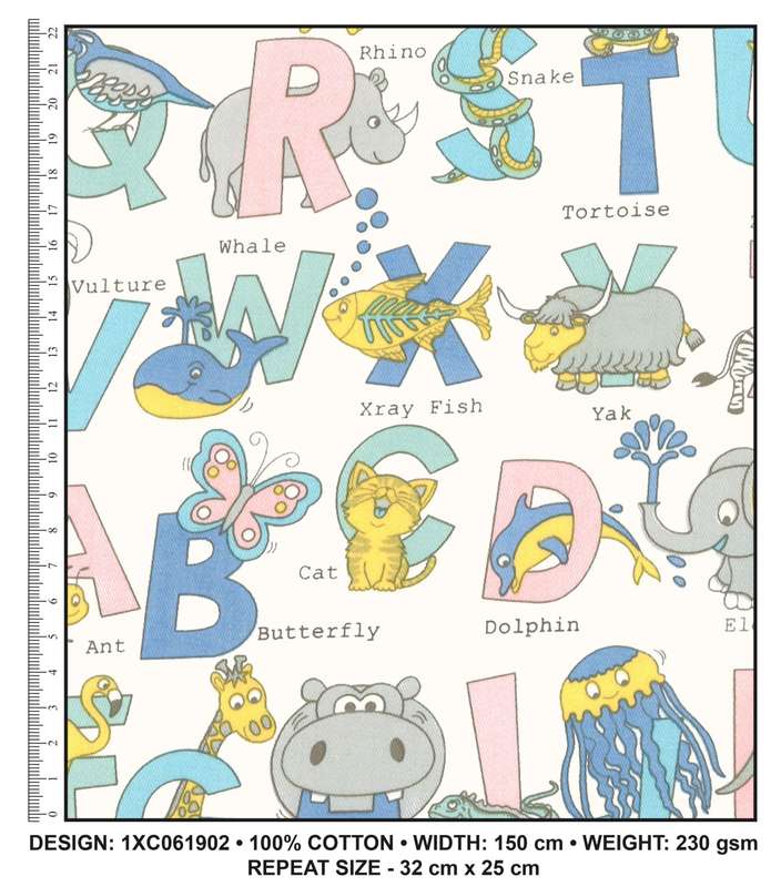 Da Gama 100% Cotton Fabrics Fun Safari 1XC061902