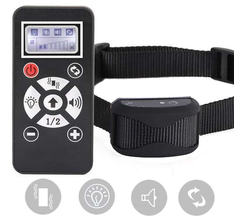 Krohnio Non-Shock 730m Anti-Bark and Dog Training Collar - Vibrate/Tone/Light