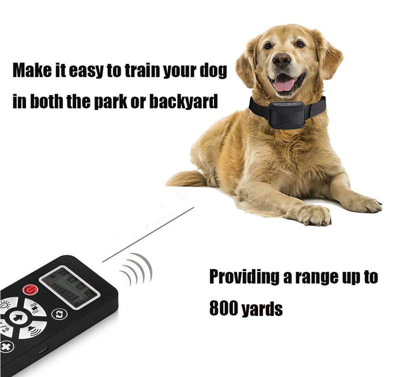Krohnio Non-Shock 730m Anti-Bark and Dog Training Collar - Vibrate/Tone/Light