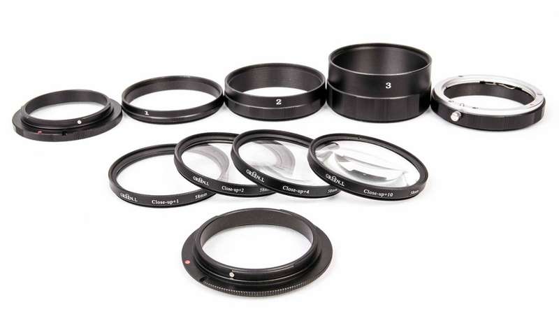 Optodio Macro Starter Kit Plus for Canon 58mm threadsize