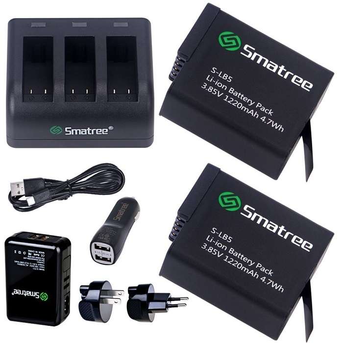 Smatree SM-508 Battery and Charger for Gopro HERO 5