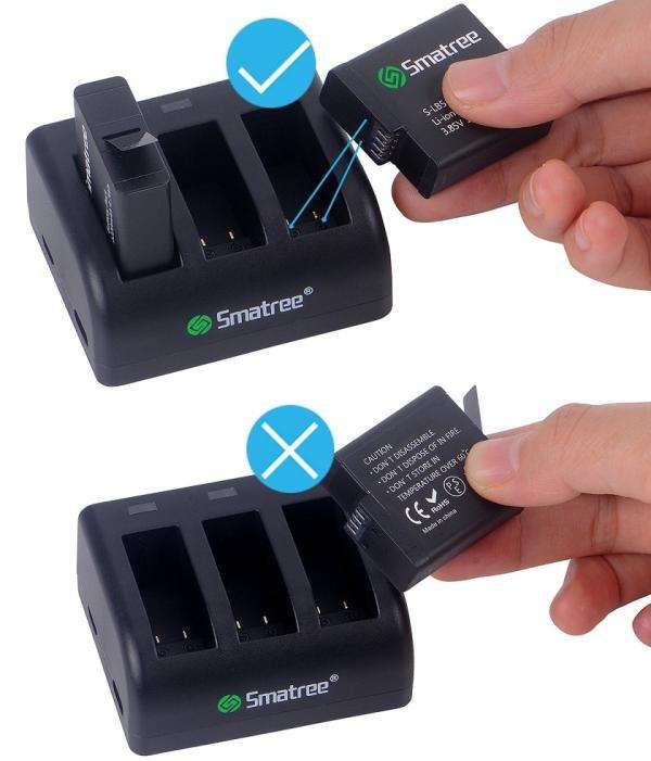 Smatree SM-508 Battery and Charger for Gopro HERO 5