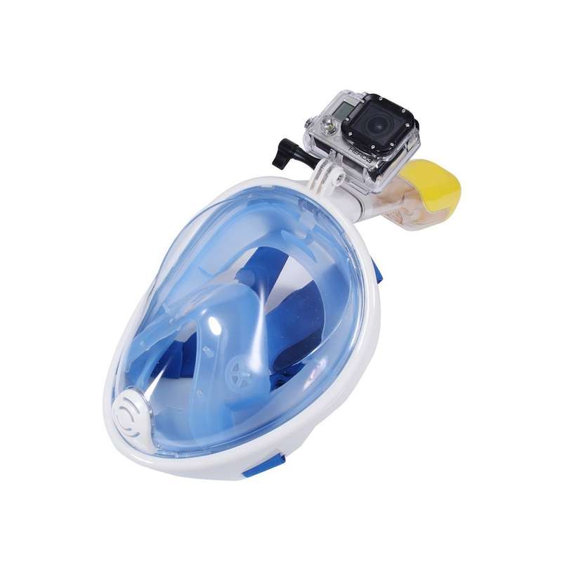 Full Face Snorkel Mask - Blue (Size: S/M)