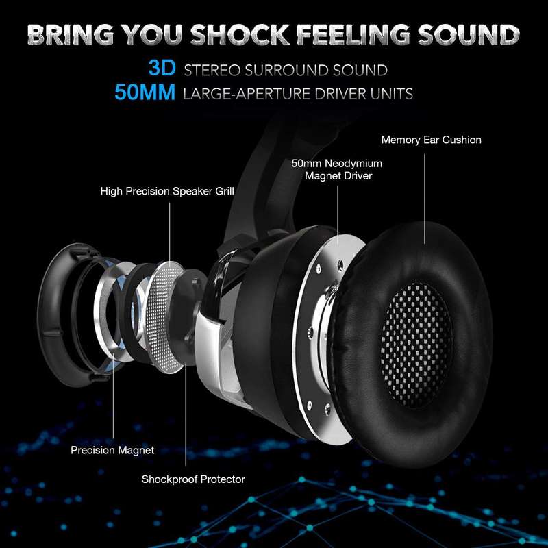 ONIKUMA K5 Stereo Gaming Headset for PS4 PC XBOX Switch - 1kg
