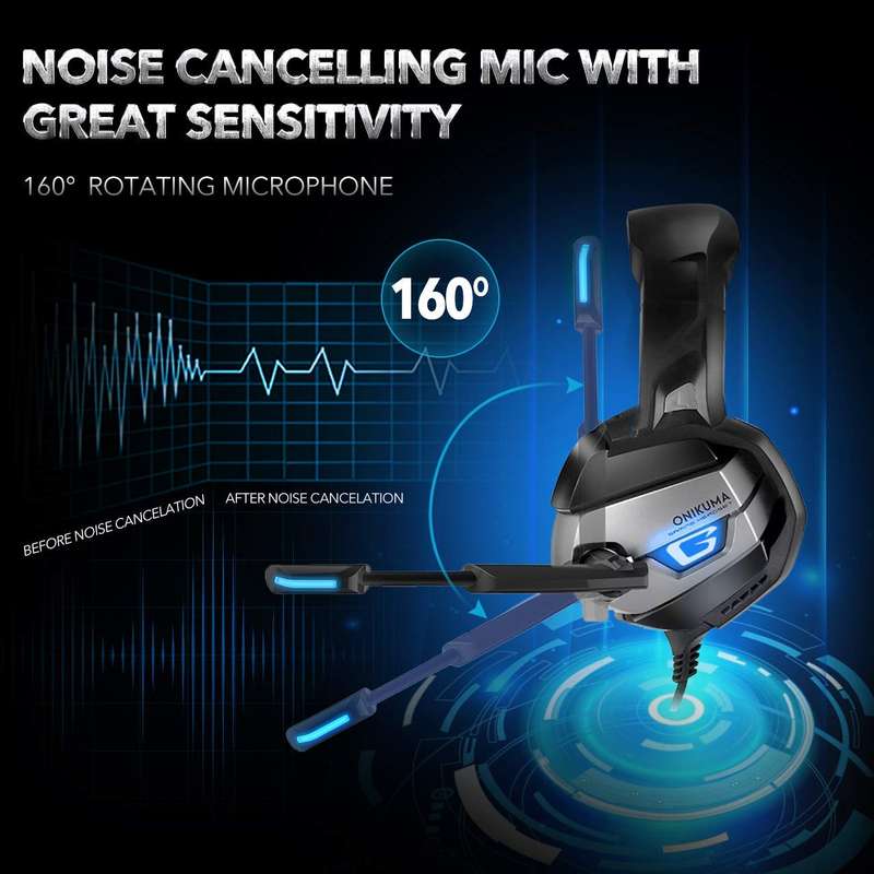 ONIKUMA K5 Stereo Gaming Headset for PS4 PC XBOX Switch - 1kg