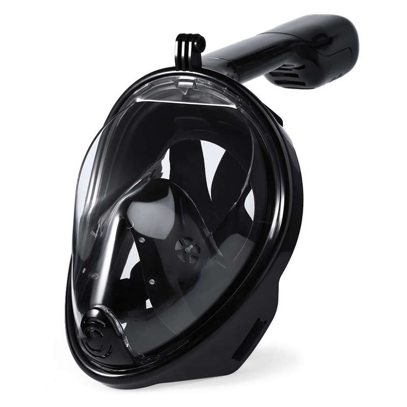 Full Face Snorkel Mask - Black (Size: S/M)