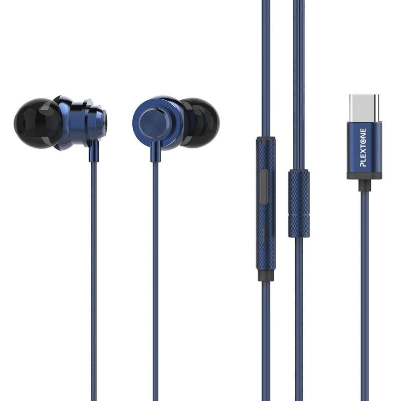 Plextone X56M Type-C Wired In-Ear Headphone Blue