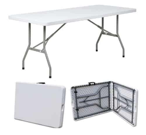 Supreme 1.8M Trestle Folding Table White + FREE Mini Matt Tablecloth
