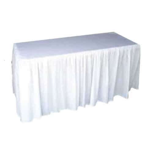 Mini Matt Frilled Trestle Table Cloth