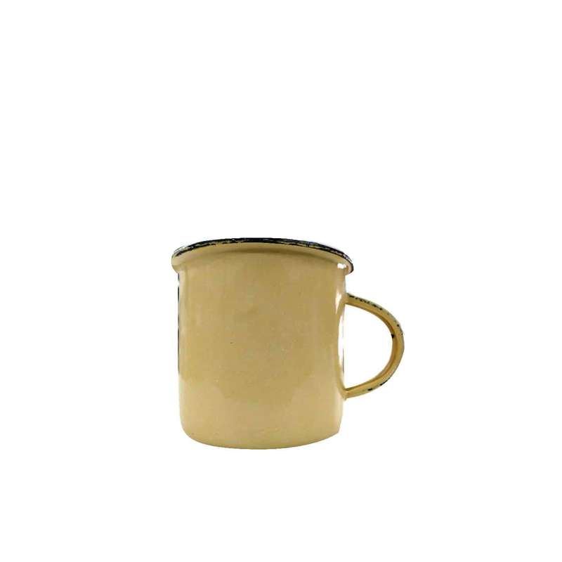 12x Coffee Enamel Mugs 8cm